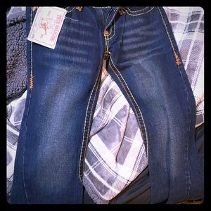 NWT TRUE RELIGION - Joey Jeans Stitch Detail 29x33